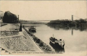 CPA La RÉOLE-Le Grand pont suspendu sur la Garonne (28471)