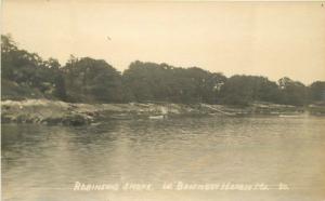 Boothbay Harbor Maine West 1920s Robinson Shore RPPC Photo Postcard 13359