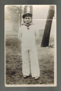 Mint RPPC Germany Kriegsmarine RPPC Postcard Sailor Navy In Woods Uniform