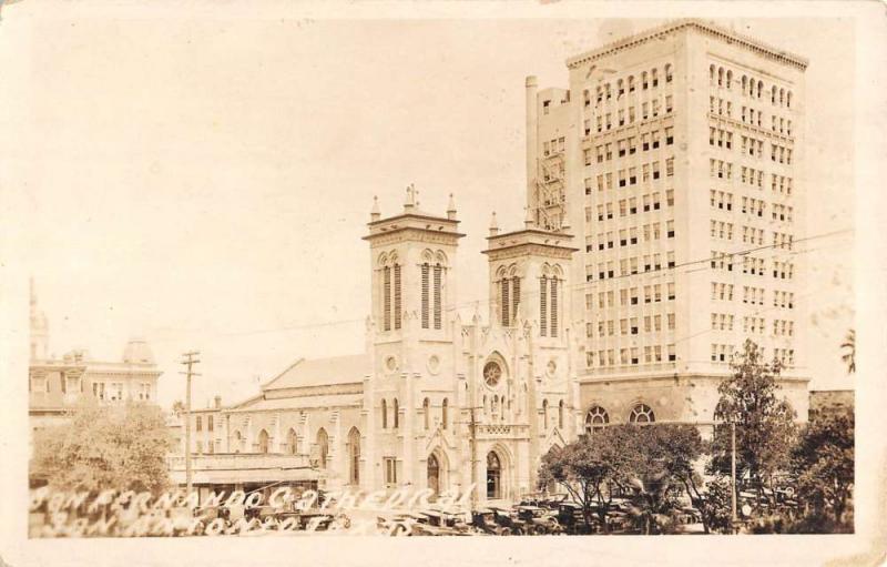 San Antonio Texas San Fernando Cathedral Real Photo Antique Postcard K104500