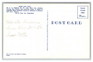 Show Low Arizona Show Low Cafe Postcard Old Car