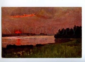 225764 RUSSIA Levitan Sunset IDM #32 vintage postcard