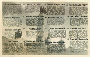 Salt Lake City Utah Mormon Monument Pioneers Explorers Photo Postcard 21-6448