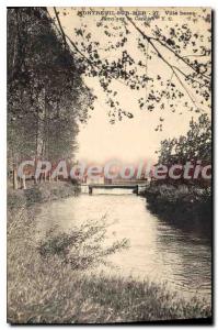 Postcard Old Montreuil Sur Mer Lower City bridge over the Canche