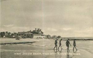 Cape Cod Massachusetts 1951 Postcard West Dennis Beach Wesco postcard 261