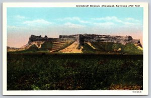 Scottsbluff National Monument Landscape Nebraska NE UNP Unused WB Postcard K4