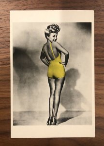 Betty Grable Swimsuit /  Pinup  Post Card Vintage ACTRESS Reprint Color 1996