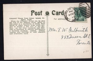 New York NIAGARA FALLS Cataract House from Green Island - pm 1913 - Divided Back