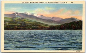 Postcard - The Snowy Mountains Seen On The Road To Tupper Lake, New York