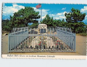 Postcard Buffalo Bill's Grave on Lookout Mountain, Golden, Colorado