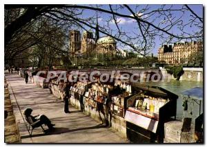 Modern Postcard Paris Notre Dame And The booksellers