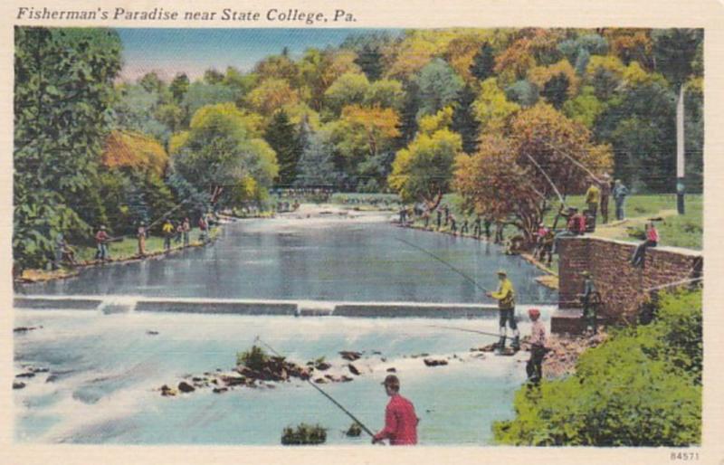 Pennsylvania Center County Fisherman's Paradise Near State College 1953