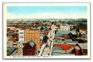 Birds Eye View East State Street Trenton New Jersey NJ UNP WB Postcard O17