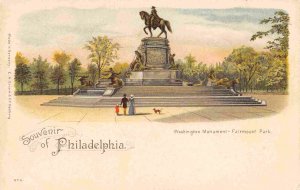 Washington Monument Fairmount Park Souvenir Philadelphia PA 1900c Grimm postcard