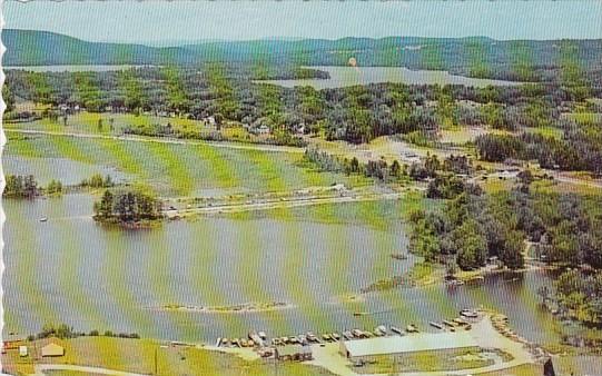 Maine Air View Of Raymond Showing Panther Pond In Back Ground