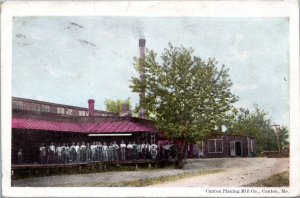 Postcard MO Canton - Canton Planing Mill Company - workers on deck/platform