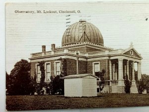 Vintage Postcard 1911 Observatory Mt. Lookout Cincinnati OH Ohio Pub. Tom Jones