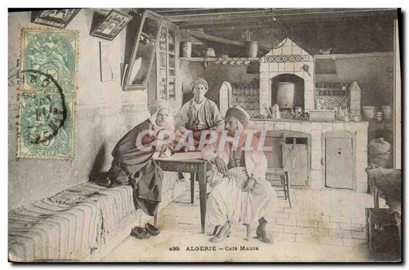 Old Postcard Algeria Cafe Maure