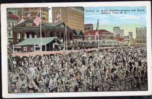 New Jersey ATLANTIC CITY Bathers on South Carolina Avenue and Beach - pm1930 WB