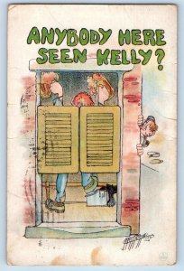 Carmichael Signed Postcard Man With Beer Anybody Here Seen Kelly Lawrence MA