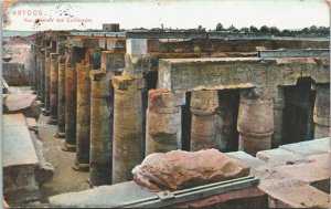 Egypte Abydos Vue Generale Des Colonnades Vintage Postcard 01.45