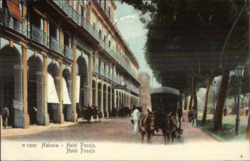Havana Cuba Hotel Pasaje c1905 Rotograph Postcard EXC COND