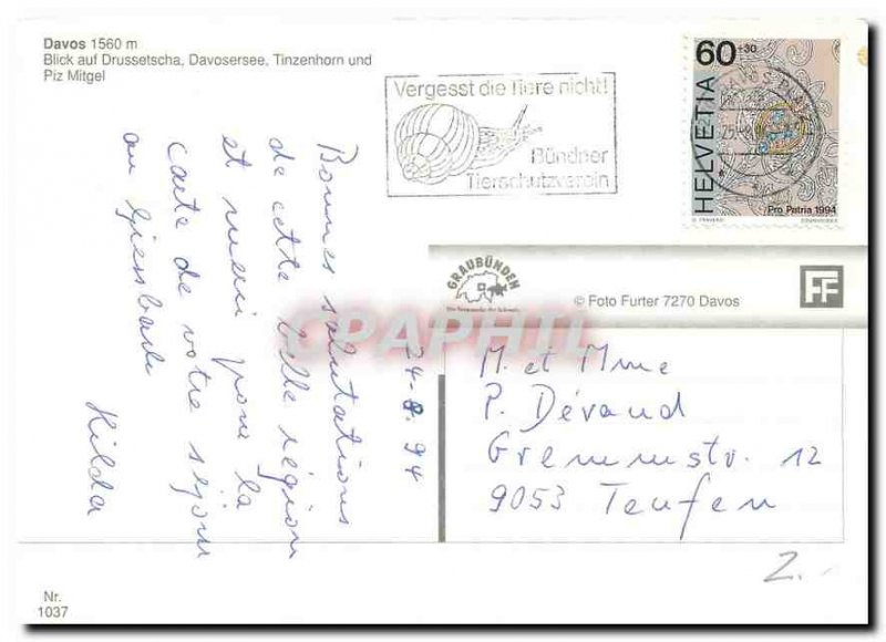 Modern Postcard Davos