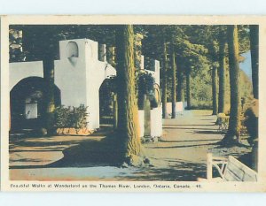 1930's THAMES RIVERWALK London Ontario ON AD3524