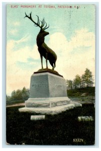 1912 Elks Monument At Totowa Paterson New Jersey NJ Posted Antique Postcard