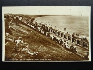 Northumberland WHITLEY BAY The Links & Beach c1940s RP Postcard by R.A. Ltd.