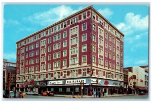 c1950's Sheraton Martin Hotel Minute Chef Restaurant Sioux City Iowa IA Postcard