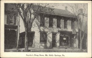 Mt. Holly Springs PA Snyder's Drugstore c1910 Postcard