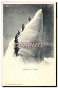 Old Postcard Ascension of Mountaineering & # 39un White