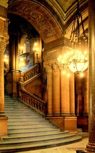 NY - Albany. State Capitol, Grand Staircase Arches