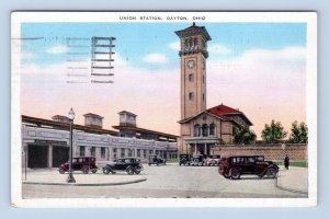 Union Station Dayton Ohio OH WB Postcard N13