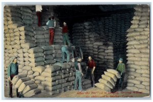 Oregon OR Postcard After The Harvest In Oregon Storing Wheat For Shipment c1910s