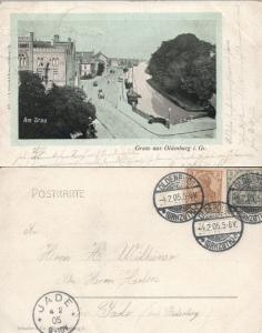 GRUSS AUS OLDENBURG GERMAN ANTIQUE POSTCARD