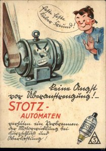 Automotive Car Spark Plugs Stotz Automaten Nice Illustration German Postcard