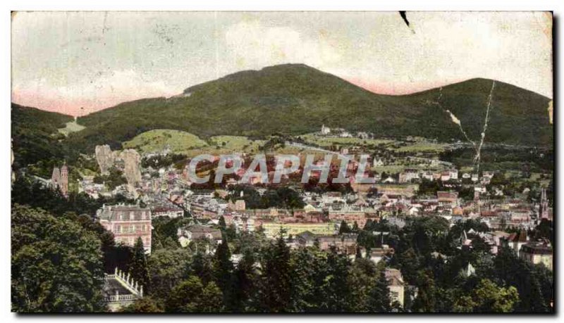 Old Postcard Baden Baden gesehen vom Fremersberg