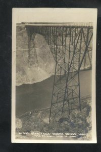 RPPC TWIN FALLS JEROME BRIDGE IDAHO RAILROAD TRAIN REAL PHOTO POSTCARD