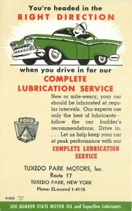 Advertising Ford Auto Repair Tuxedo Park New York Postcard undivided 20-5357