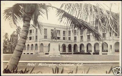 panama, Canal Zone, CRISTOBAL Hotel Washington 30s RPPC