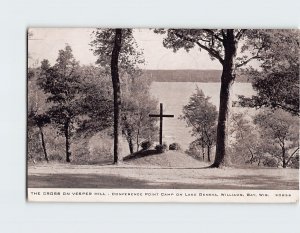 Postcard The Cross On Vesper Hill, Conference Point Camp On Lake Geneva, WI