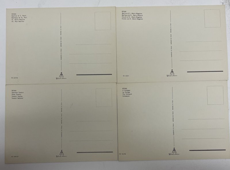 Roma (Rome) Italy Landmarks Pantheon Forum Colliseum Postcard Booklet 16 Photos