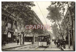 Postcard Old Tram Toulon Boulevard de Strasbourg