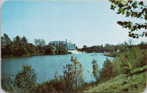 White River Indianapolis IN Indiana US Naval Armory Vintage Postcard H46