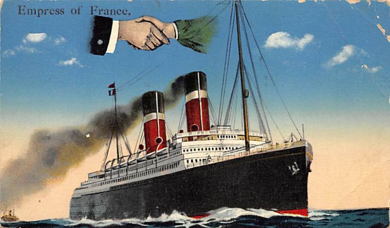 Empress of France Canadian Pacific Ship Postal Used Unknown 