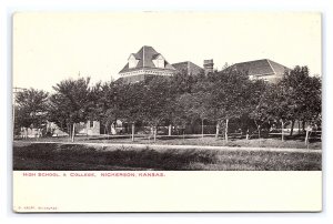 Postcard High School & College Nickerson Kansas