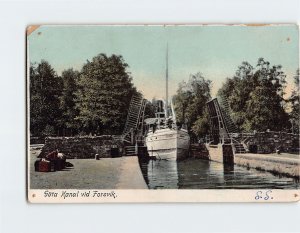 Postcard Göta Kanal vid Forsvik, Sweden