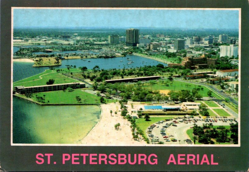 Florida St Petersburg Aerial View Showing The waterfront Park Along Tampa Bay